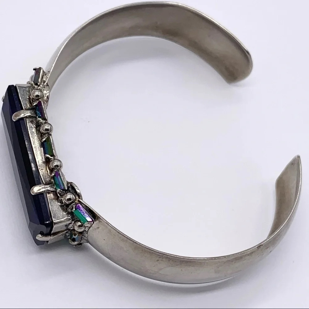 Sorrelli Royal Blue Crystal Cuff Bracelet - Picture 6 of 10